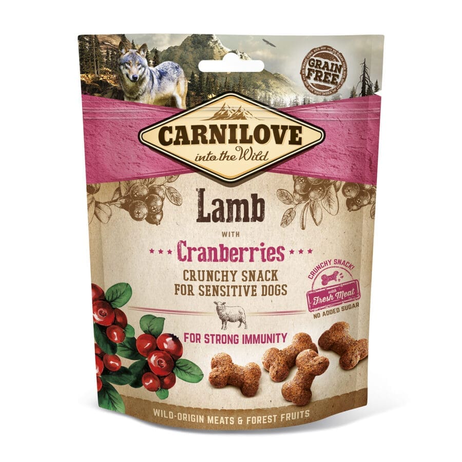 Carnilove Lamb with Cranberries Crunchy Dog Treats 200g