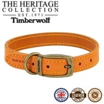 Timberwolf Leather Collar Leather Mustard (Various Sizes)
