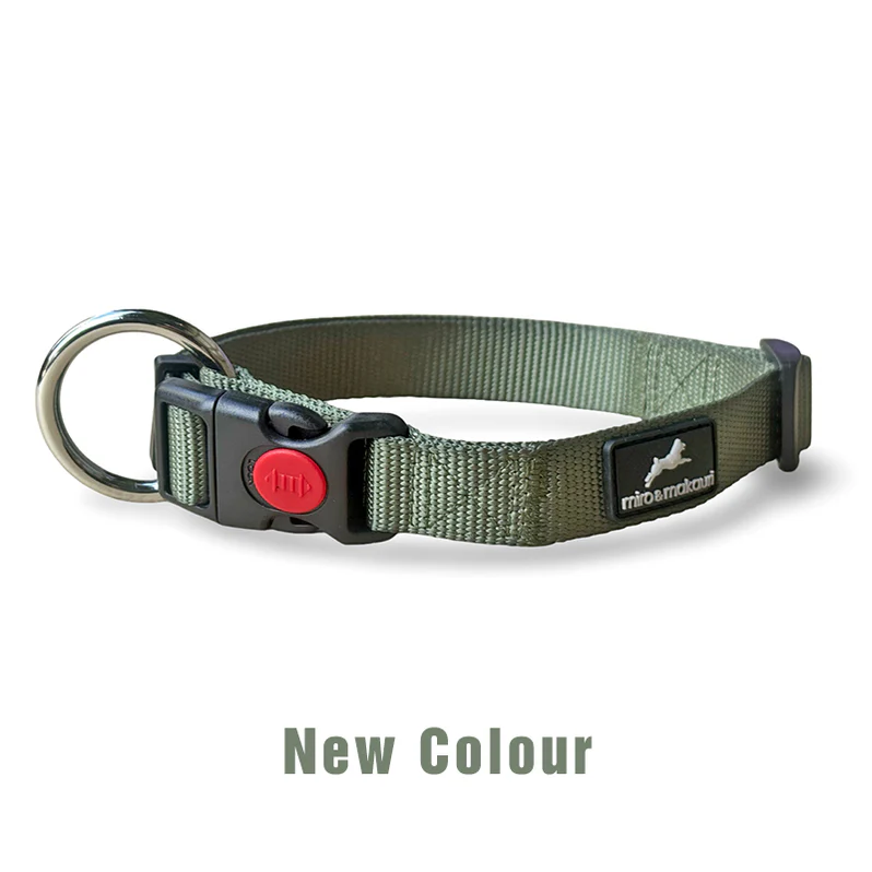 Miro & Makauri Nylon Safety Collar Country Green (Various Sizes)