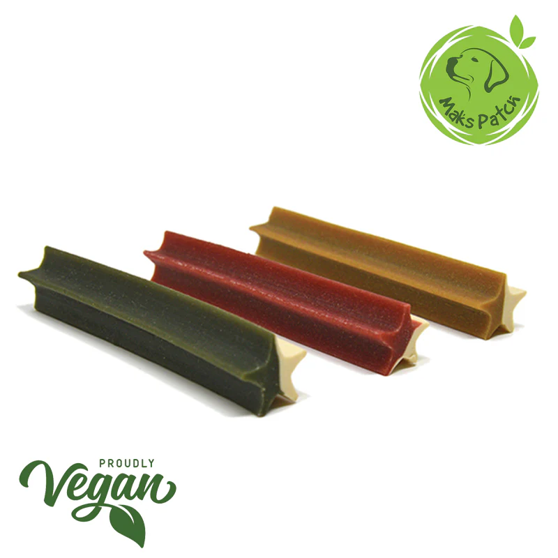 Vegan Dog Treats Maks Patch Veggie Star Stick (various sizes)