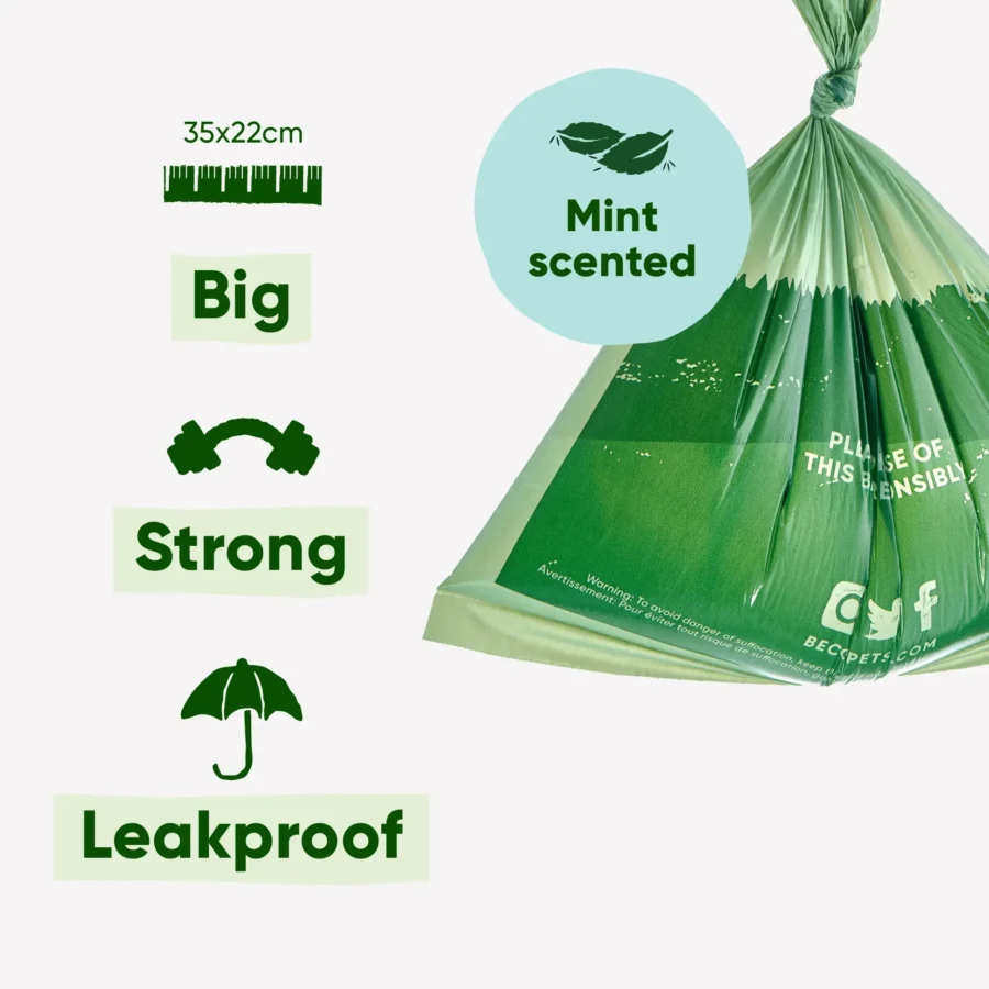 Beco Poop Bags Mint Scented 120 bags