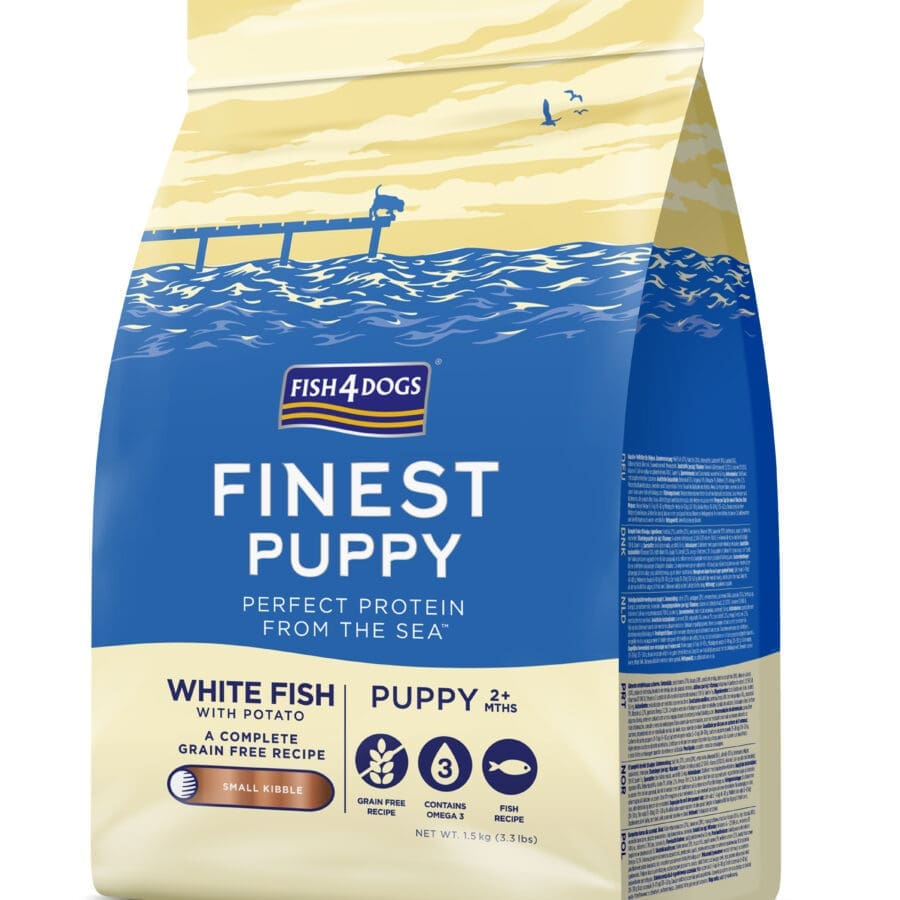 Fish4Dogs Finest White Fish Puppy Food Large Kibble 1.5kg 6kg