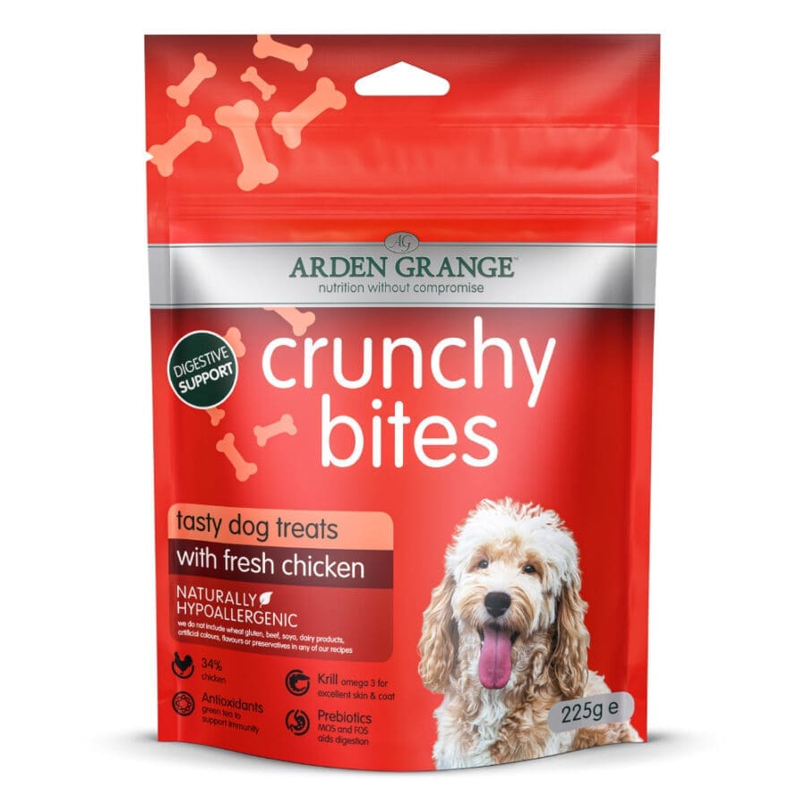 Arden Grange Crunchy Bites, Dog Treats 225g