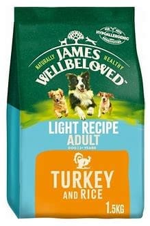 James Wellbeloved Light Dried Dog Food, Turkey 1.5kg