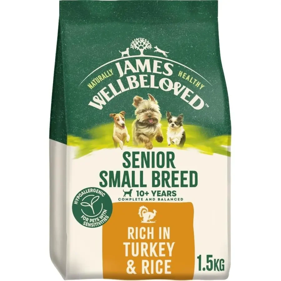 James Wellbeloved Small Breed Senior Turkey Dry Dog Food 1.5kg