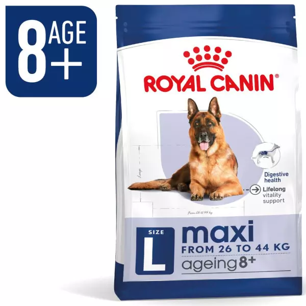 Royal Canin Maxi Adult 8+ Dried Dog Food (Various)
