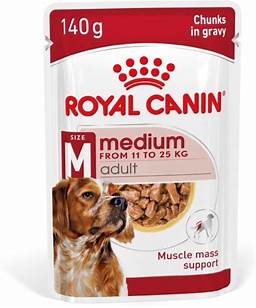 Royal Canin Medium Adult Wet Food Multi Pouch Box 140g