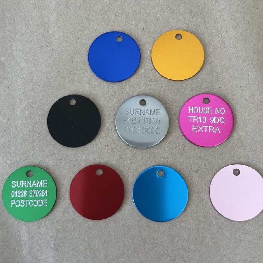 Medium Round Dics Pet Tag (Various)