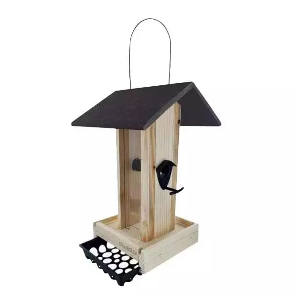 Peckish Wild Bird Wooden Seed & Suet Cake Feeder