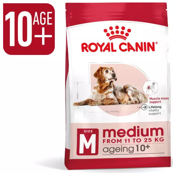 Royal Canin Adult Dry Dog Food Medium 10+ (Various)