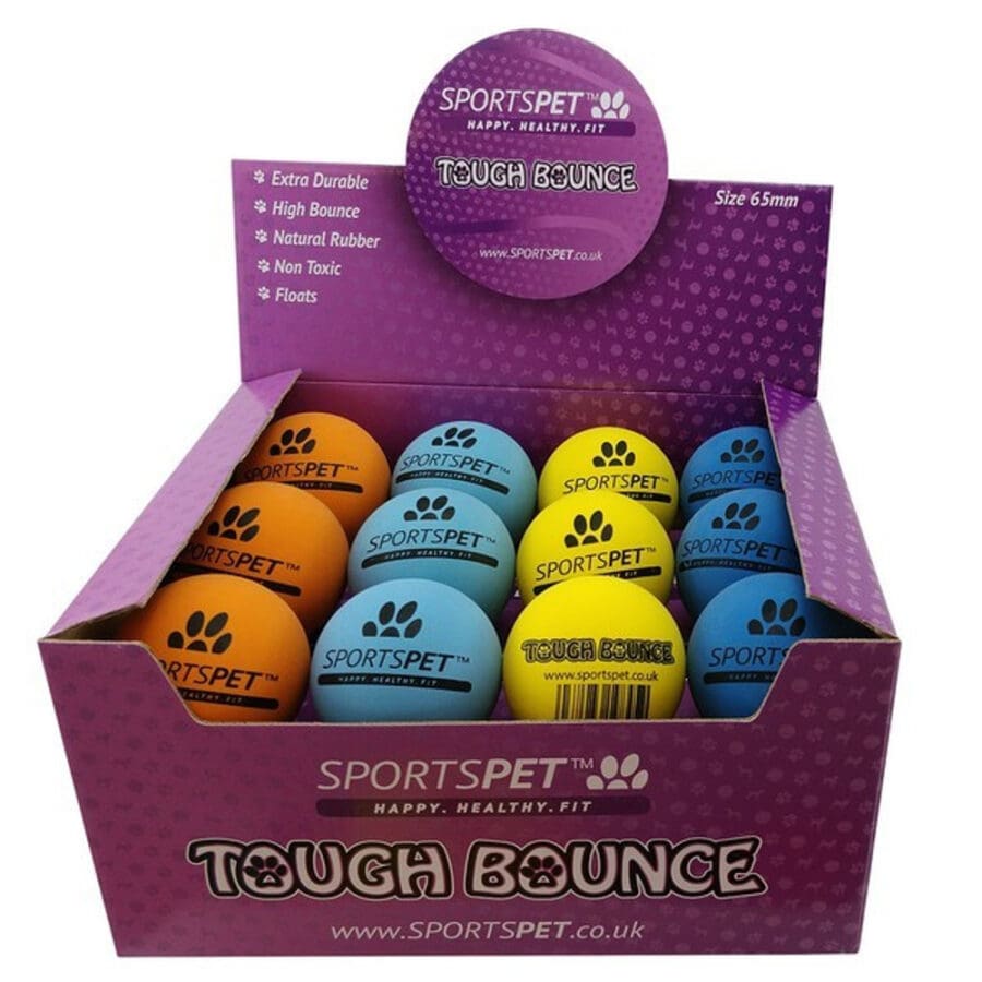 Sportpet Tough Single Bounce Ball Medium Dog Toy
