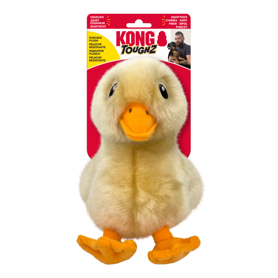 Kong Toughz Duck Durable Squeaky Plush Dog Toy Medium