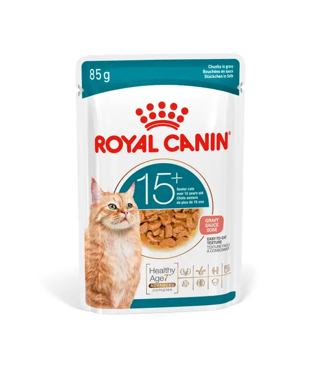 Royal Canin Cat Ageing 15+ Chunks In Gravy (Various Quantities)