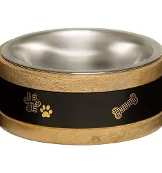 Bella Bowls Wooden Ring With Metal Plate Bowl (Various)