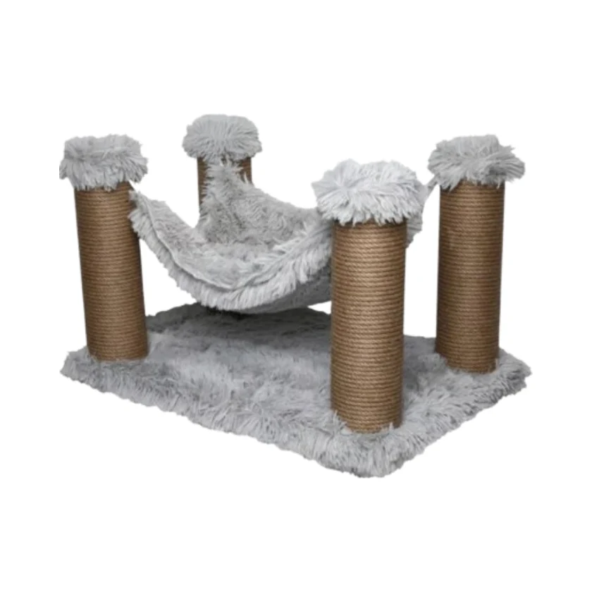 Dubex Long Plush Hammock & Cat Scratcher Grey