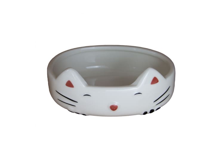 Ancol Raised Cat Ear Dish White