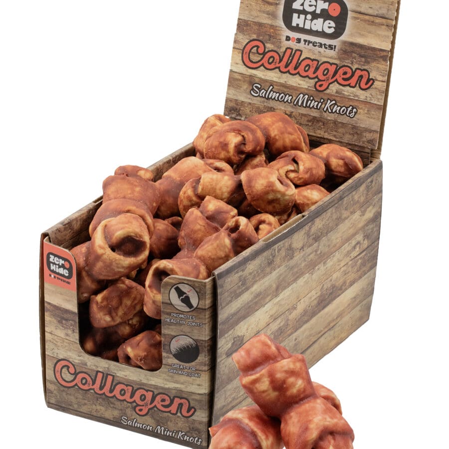 Zero Hide Collagen Salmon Mini Knots (Single)