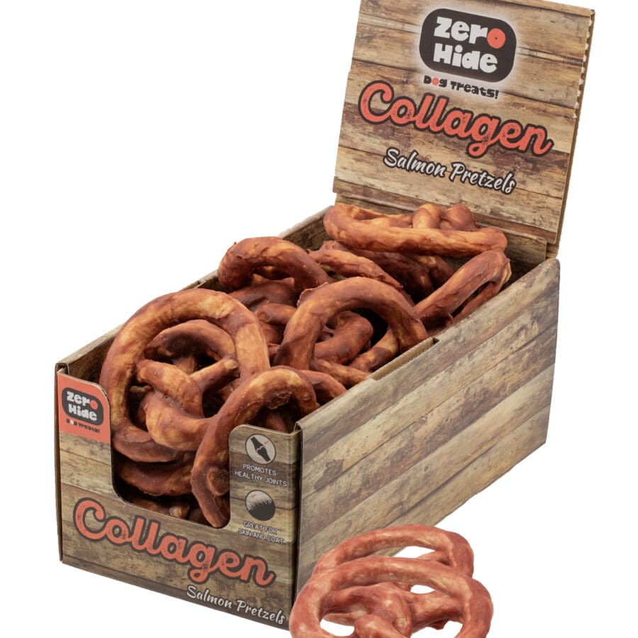 Zero Hide Collagen Salmon Pretzels (Single)