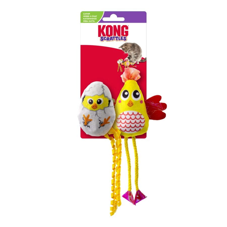 Kong Cat Scrattles Chicken 2-pk