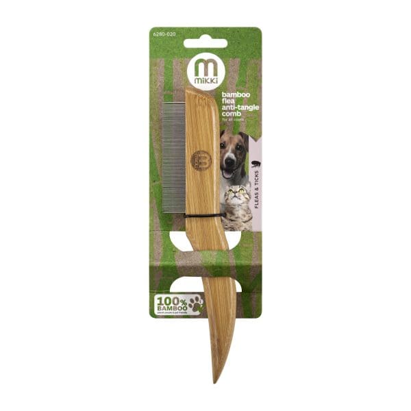 Mikki Bamboo Anti Tangle Comb flea