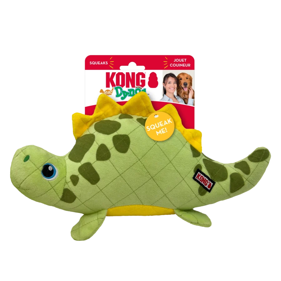 Kong Dynos Roars Squeaky Dog Toy Medium/Large Green