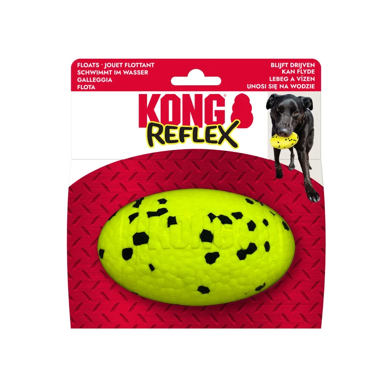 Kong Reflex Durable Fetch Dog Toy Football Medium/Large