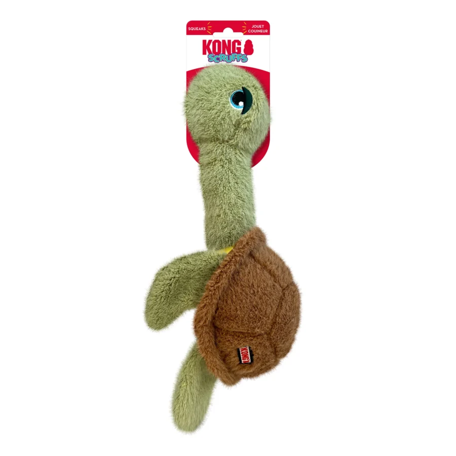 Kong Scruffs Turtle Squeaky Plush Dog Toy Medium/Large