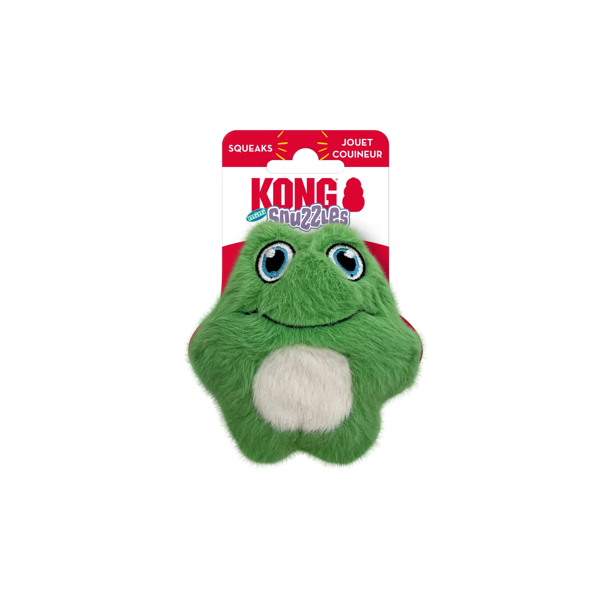 KONG Snuzzles Mini Frog Squeaky Plush Dog Toy XSmall