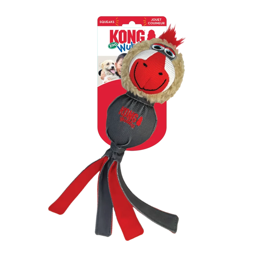 Kong Wubba Zoo Mandrill Squeaky Large