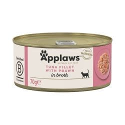 Applaws Natural Wet Cat Food Tuna Fillet with Prawn in Broth 70g