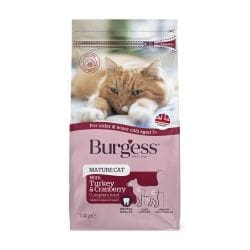 Burgess Mature Dry Cat Food Turkey & Cranberry 1.4kg