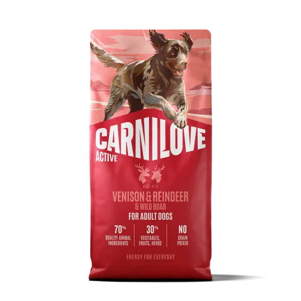 Carnilove Active Venison, Reindeer & Wild Boar Dry Dog Food 1.5kg