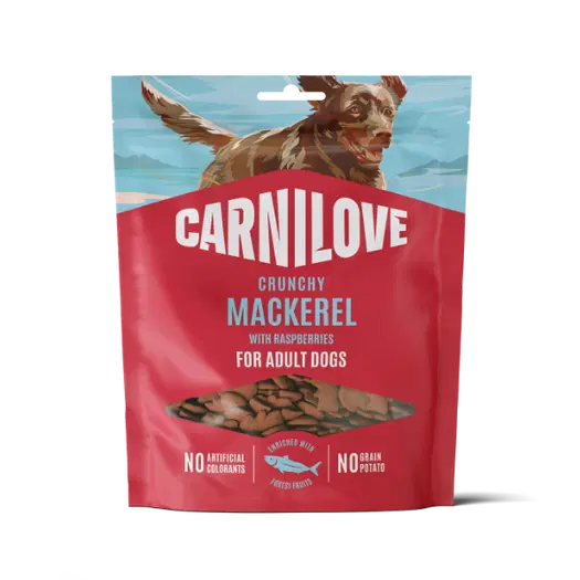 Carnilove Crunchy Dog Treats Mackerel with Raspberries 200g