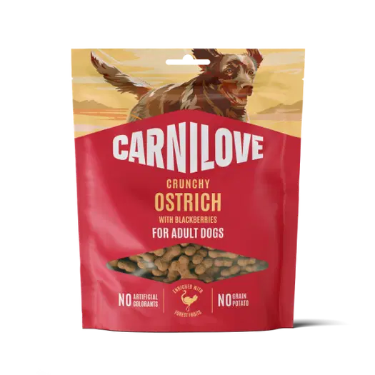 Carnilove Crunchy Dog Treats Ostrich with Blackberries