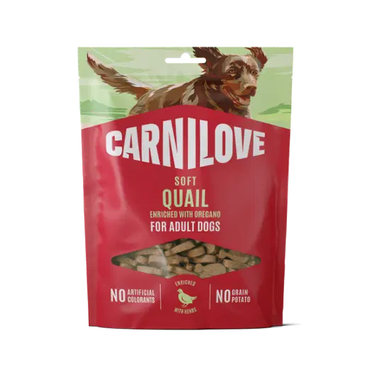 Carnilove Semi Moist Dog Treats Quail with Oregano