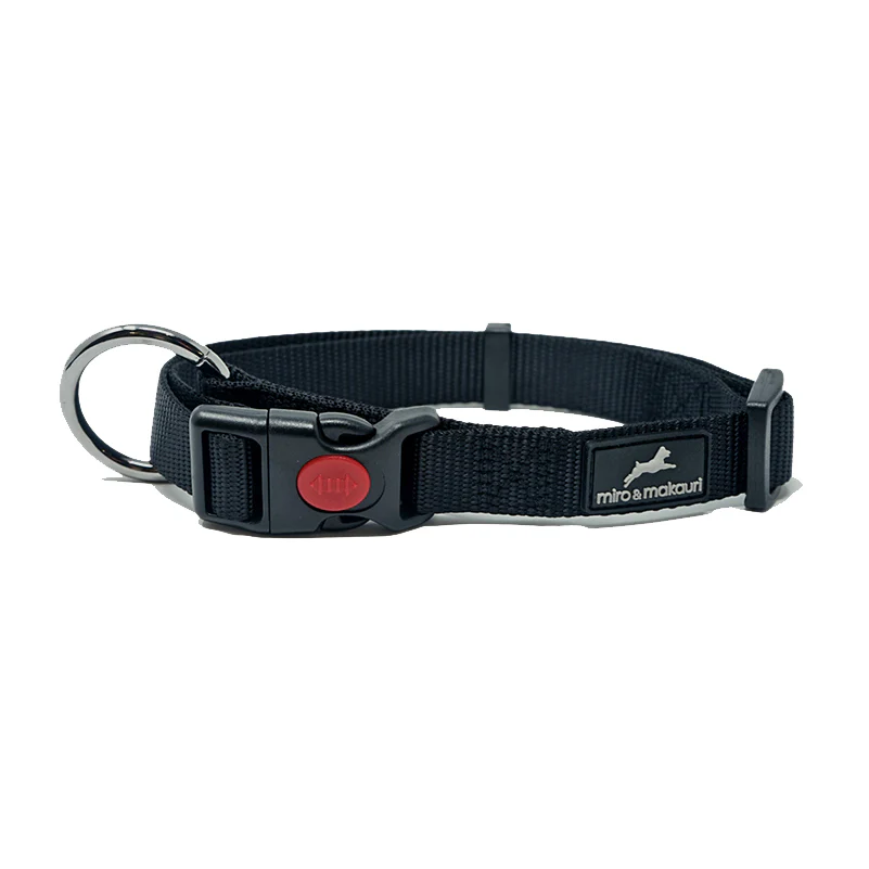Miro & Makauri Nylon Safety Collar Black (Various Sizes)