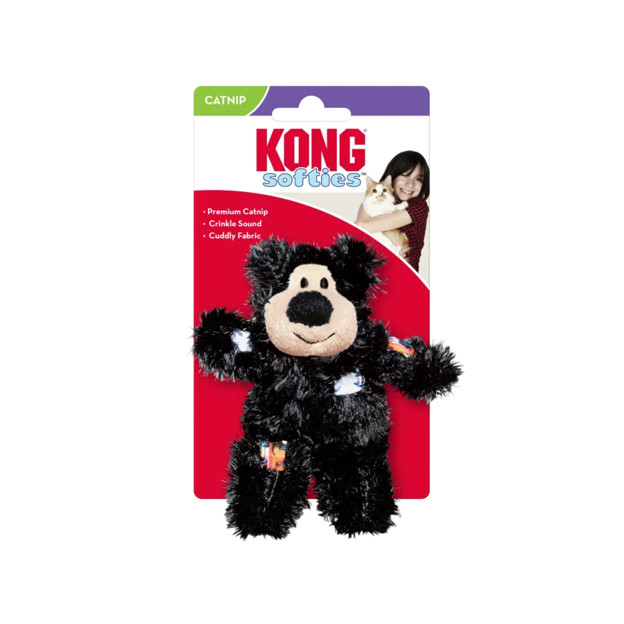 Kong Cat Softies Patchwork Bear (Assorted Colours)