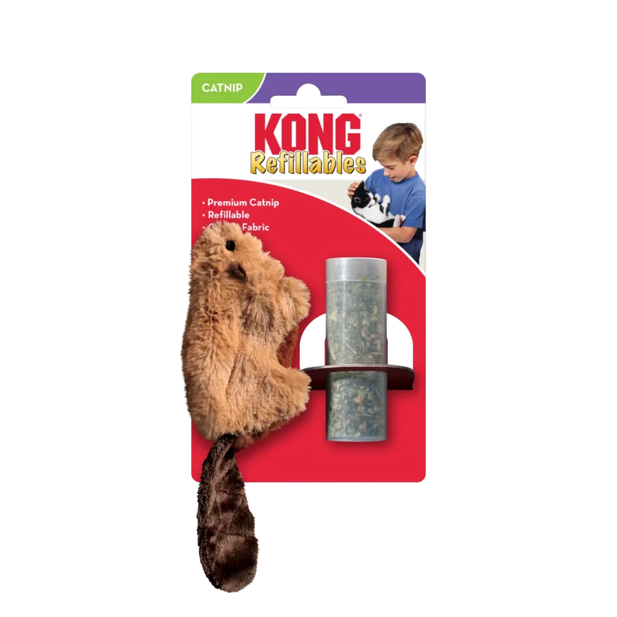 Kong Cat Refillable Catnip Beaver