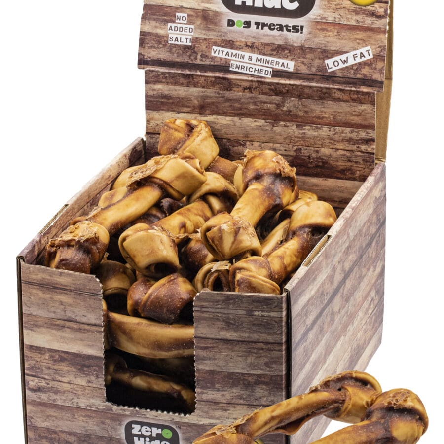 Zero Hide 8" Knot Chew Chicken with Peanut Butter