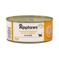 Applaws Natural Wet Cat Food Chicken Breast with Cheese in Broth 70g