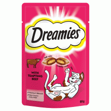 Dreamies Cat Treats Tempting Beef 60g
