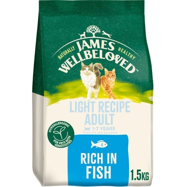 James Wellbeloved Light Dry Cat food Fish 1.5kg
