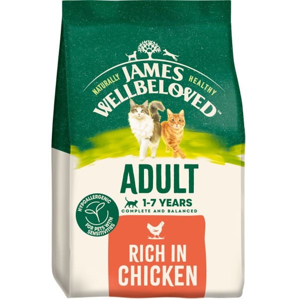James Wellbeloved Adult Chicken Dry Cat Food 1.5kg - 4kg