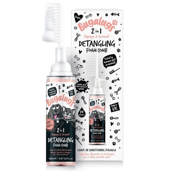 Bugalugs 2 in 1 Detangle & Conditioning Foam Comb 150ml