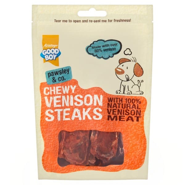 Good Boy Venison Steaks 80g