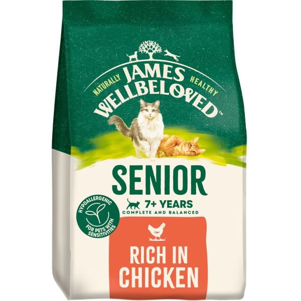 James Wellbeloved Senior Chicken Dry Cat Food 1.5kg - 4kg