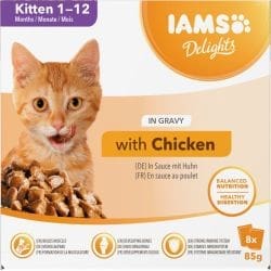Iams Advanced Nutrition Kitten With Chicken in Gravy 8pk