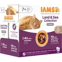 Iams Advanced Nutrition Senior Land & Sea Collection with Gravy 8pk